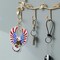 6 Pcs Diamond Art Painting Keychains USA Flag Eagle Hanging Ornament DIY Kits 5D Mini Diamond Art Key Chains